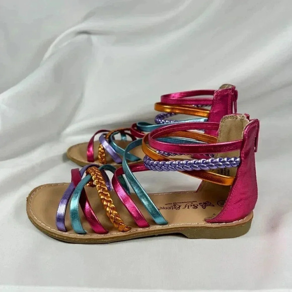 Self Esteem Izzy Size 1M Multicolor Rainbow Sandals Shoes - Picture 3 of 8